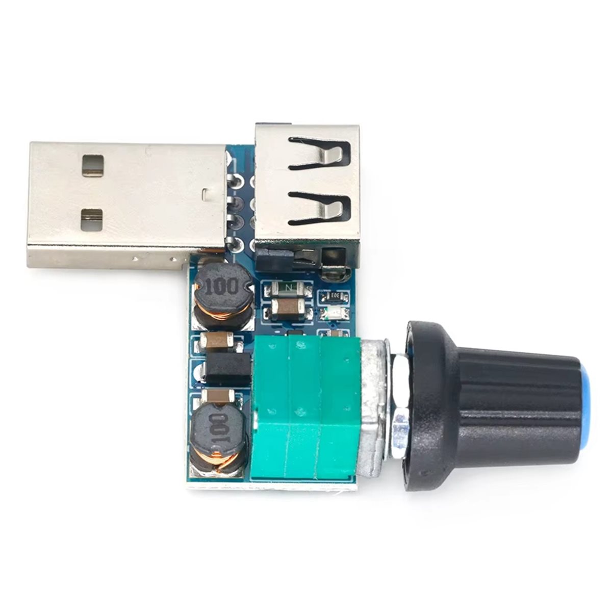 Volume Control Board - A64I DC 5-12V USB ファン無段階速度コントローラーレギュレータースイッチ速度モジュール付きファンガバナーボリュームレギュレーターボード