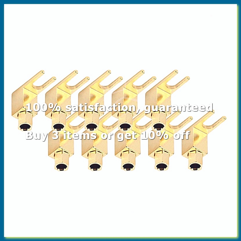 Banana Plug - 10 個のバナナコネクタ金メッキスピーカーオーディオアンプコネクタバナナプラグを Y プラグに変換 U 字型プラグ-A26I
