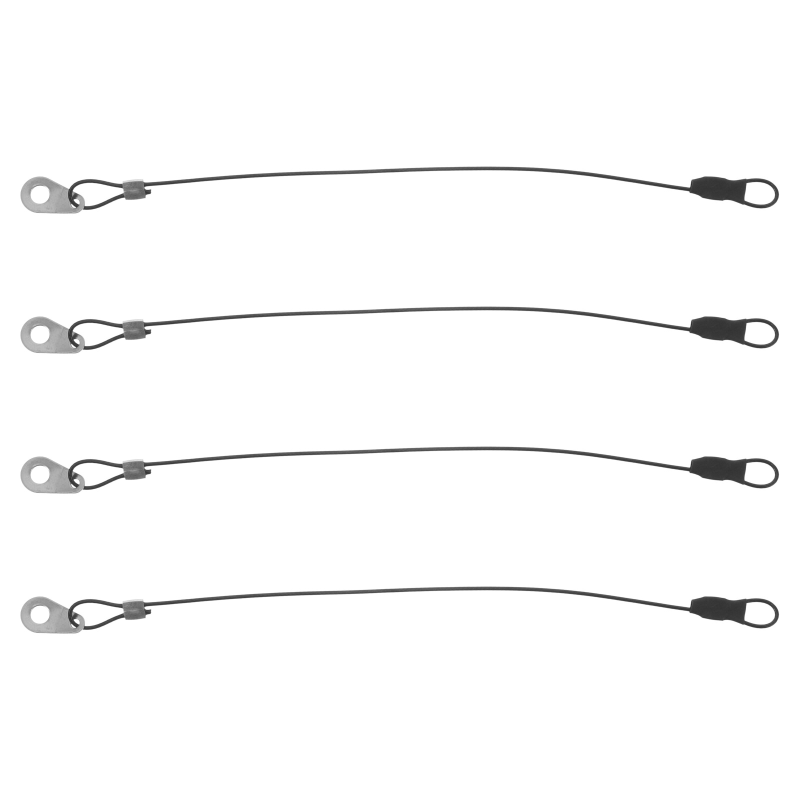 Speaker Wire - スピーカー用ピン付きケーブルストラップ4本セット。素早く取り外し可能なケーブルストラップ。コーティングされたスチールワイヤー製。安全ロープ。ラインアレイオーディオ機器用アクセサリー。