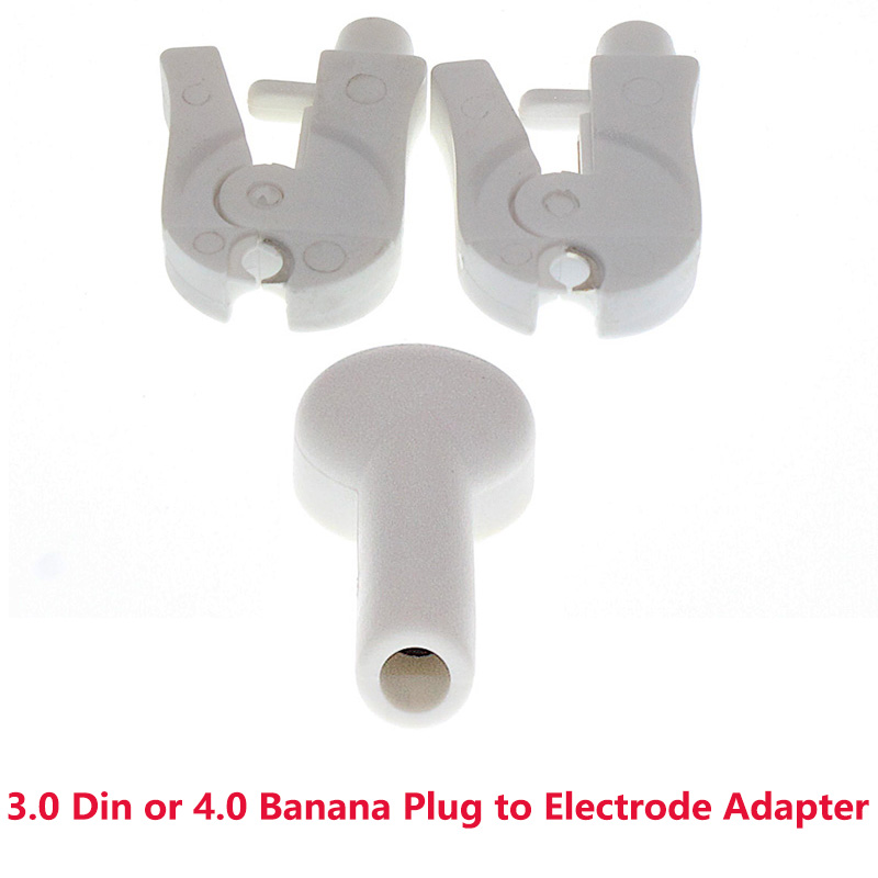 Banana Plug - リードワイヤーホルダーケーブル、スナップまたはクリップコネクタ、電極アダプター、3.0mm、DIN、4.0mmバナナプラグ、5個のバッグに使用