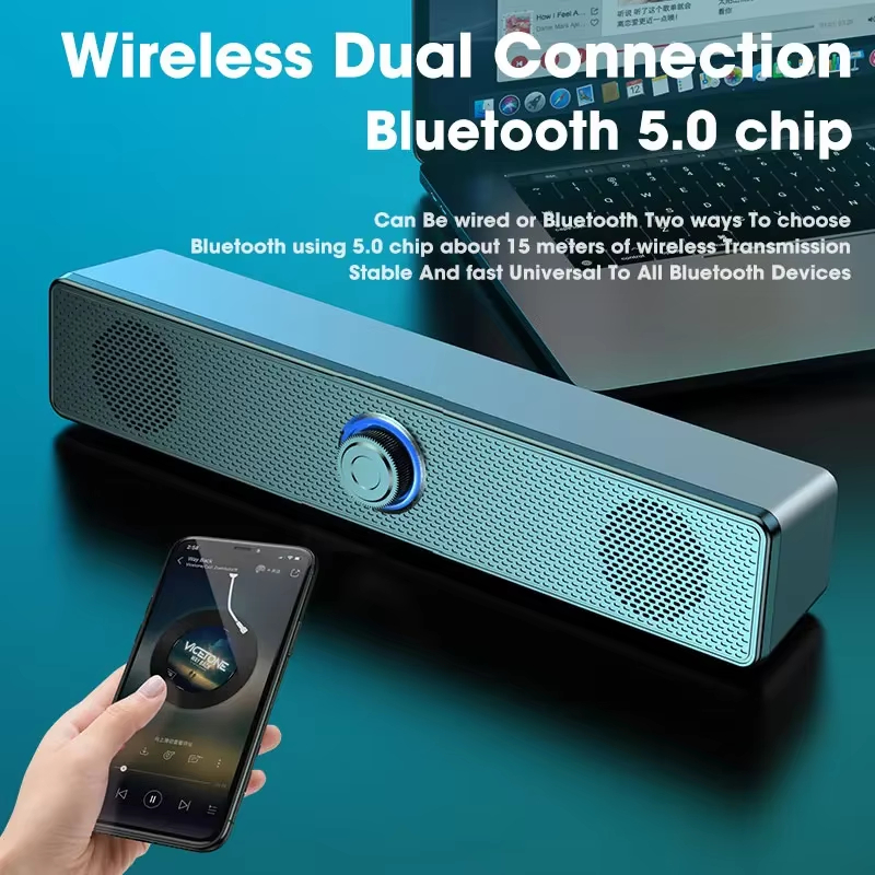 Speaker Wire - Bluetooth 5.0 4D サラウンド サウンドバー 有線ワイヤレス