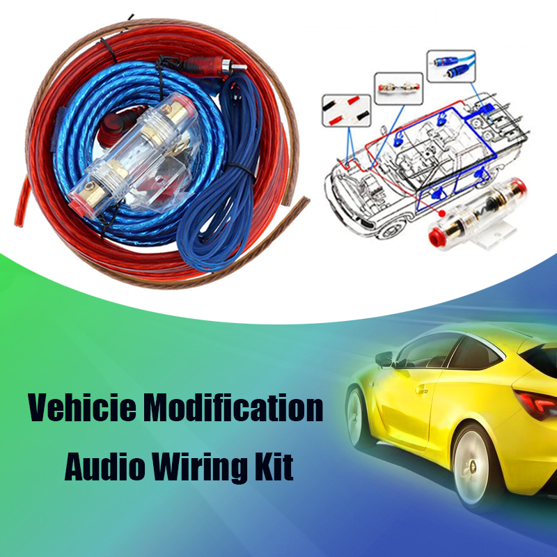 Audio Jumper Wire - 8GA 1500W カーオーディオ スピーカー配線キット サブウーファー アンプ