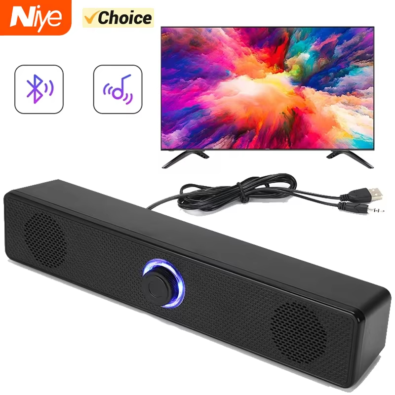 Speaker Wire - ホームシアター用Bluetoothサウンドバー、サブウーファー付き、4Dサラウンド、強力な低音、テレビ・コンピューター用有線ステレオスピーカー