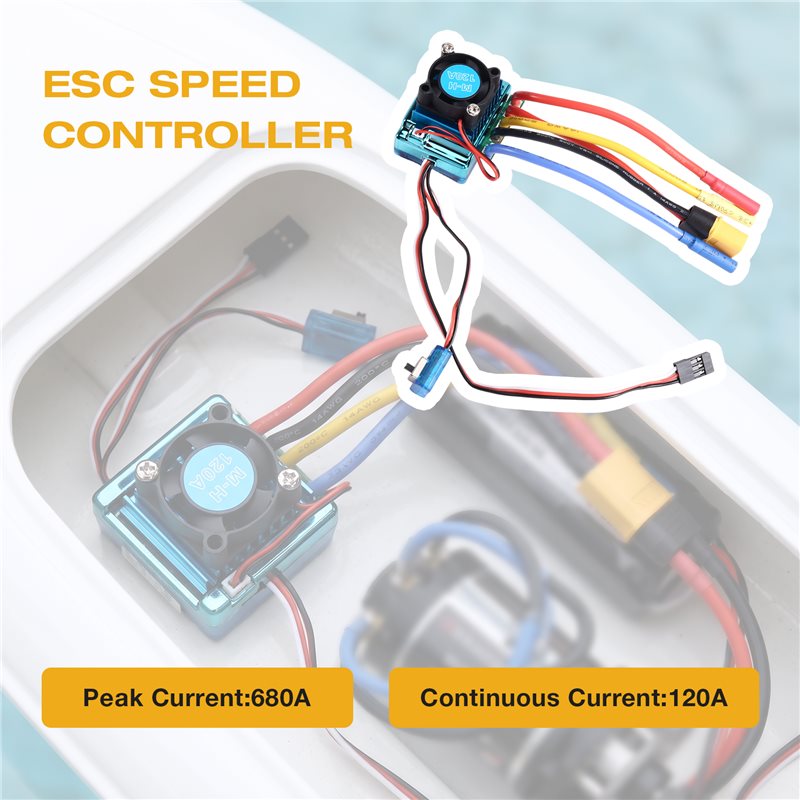 WOWFU-120A ブラシレス ESC スピードコントロー - Banana Plug のレビューと価格