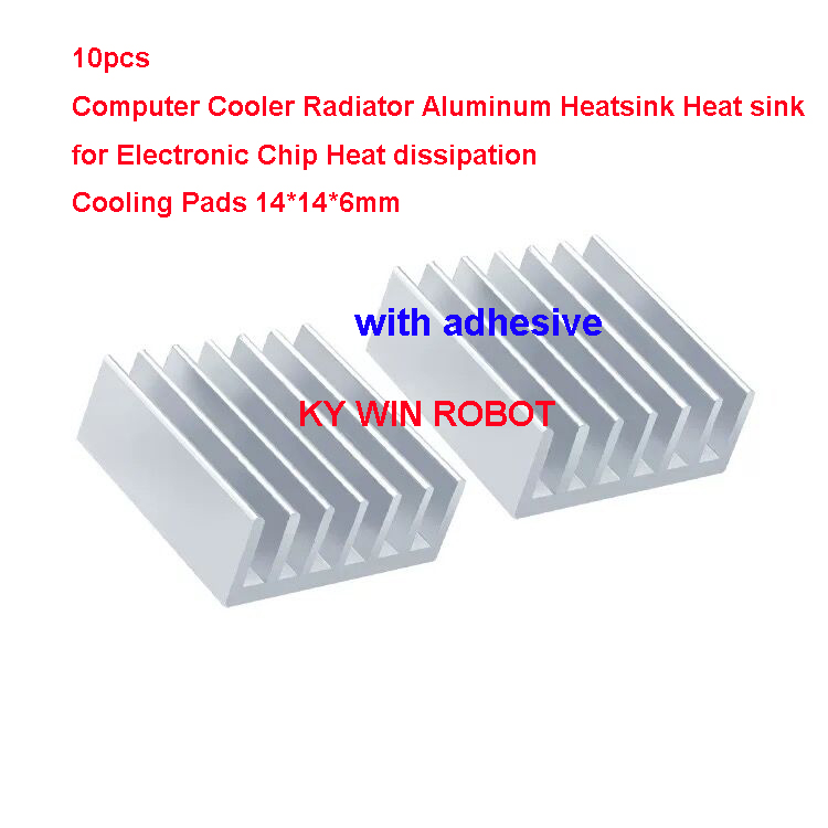 10個入りミニ粘着アルミ製ラジエーター ヒートシンク 14x - Heatsink Aluminum のレビューと価格