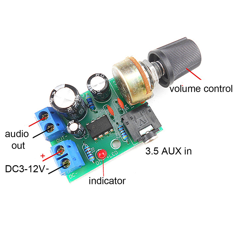 【C】LM386 10W オーディオアンプボード モノラル  - Volume Control Board のレビューと価格