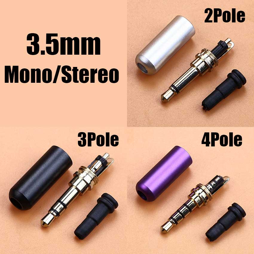 1個 3.5mm モノラル/ステレオヘッドホンプラグ DIY - Audio Jumper Wire のレビューと価格