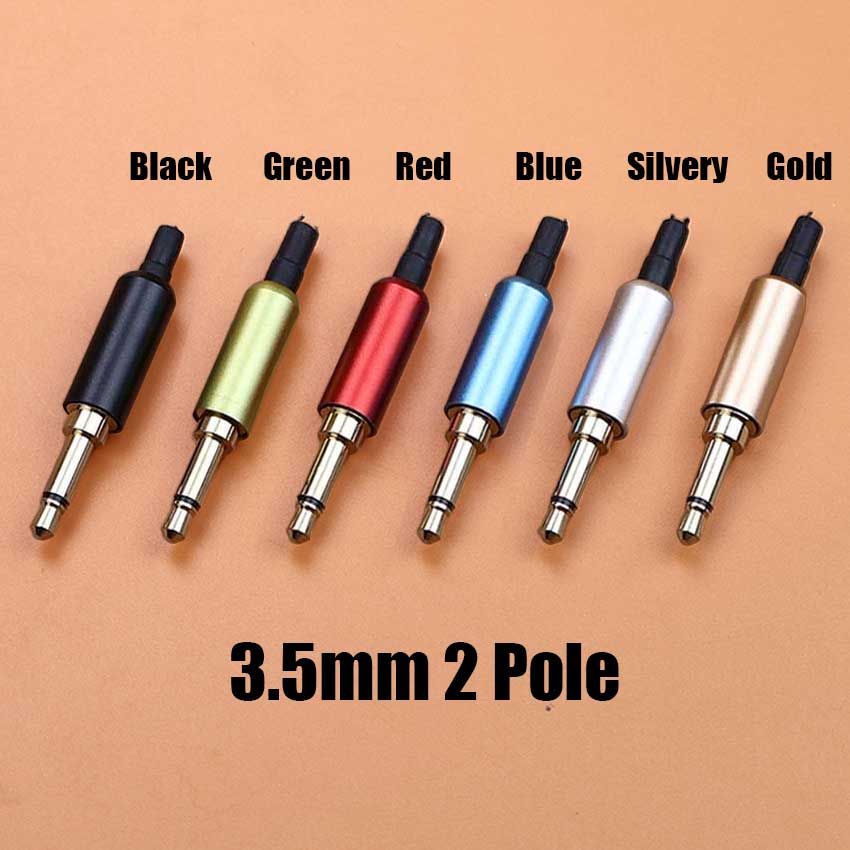 1個 3.5mm モノラル/ステレオヘッドホンプラグ DIY - Audio Jumper Wire のレビューと価格