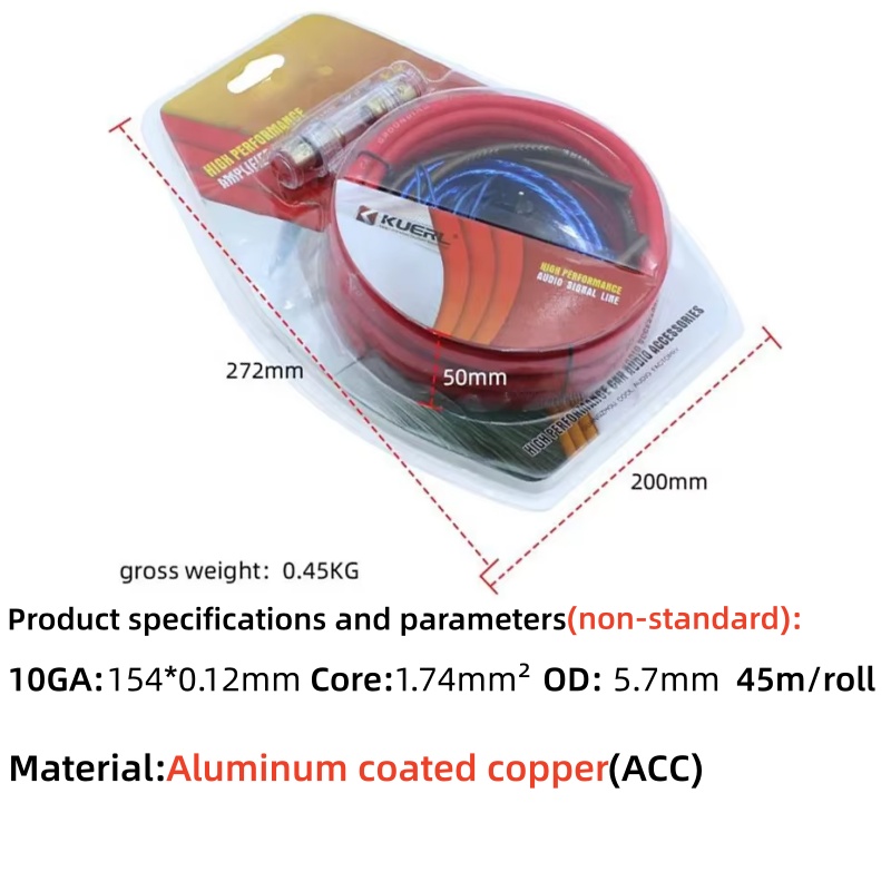 1200W カーオーディオ配線キット 10GA サブウーファ - Audio Jumper Wire のレビューと価格